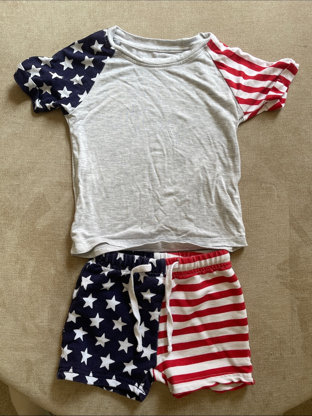 Bums and Roses Stars & Stripes Short set patriotic flag